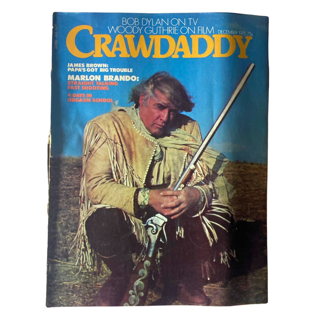 VTG Crawdaddy Magazine December 1975 James Brown, Marlon Brando No Label