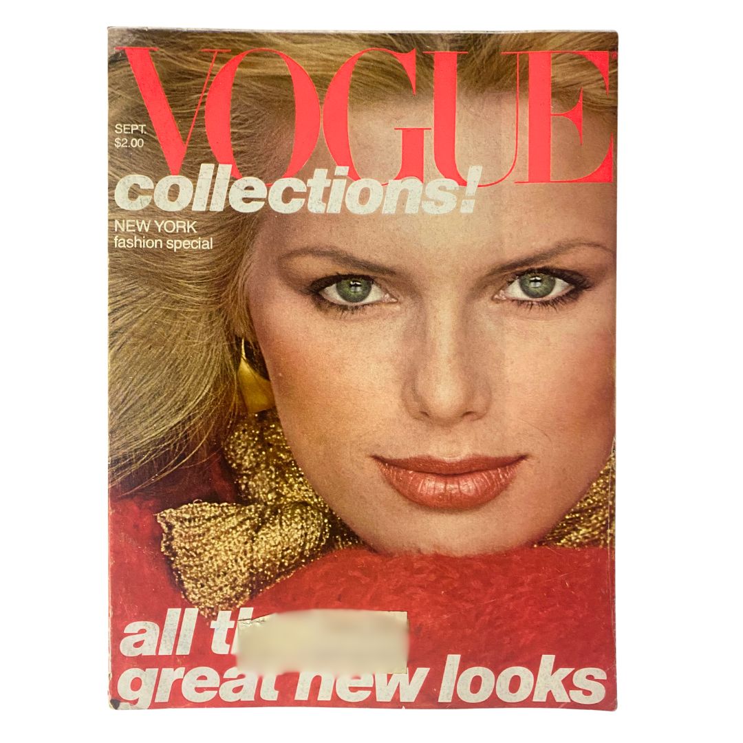 VTG Vogue Magazine September 1977 Patti Hansen by Patrick Demarchelier