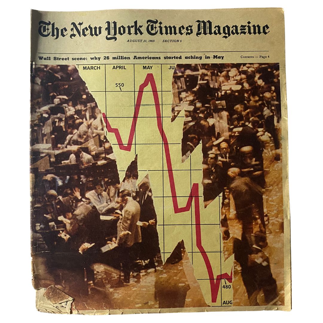 The New York Times Magazine August 31 1969 Wall Street No Lable GD Interior