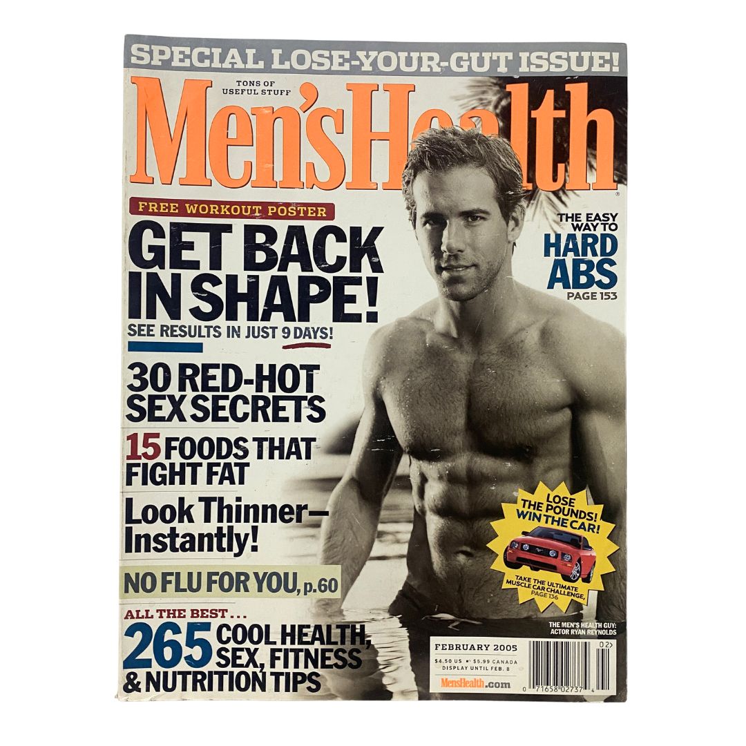 Men's Health Magazine February 2005 Actor Ryan Reynolds Cover No Label