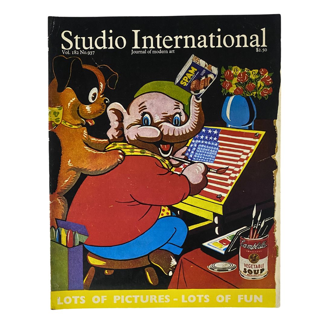 VTG Studio International Magazine October 1971 Eduardo Paolozzi Cover No Label