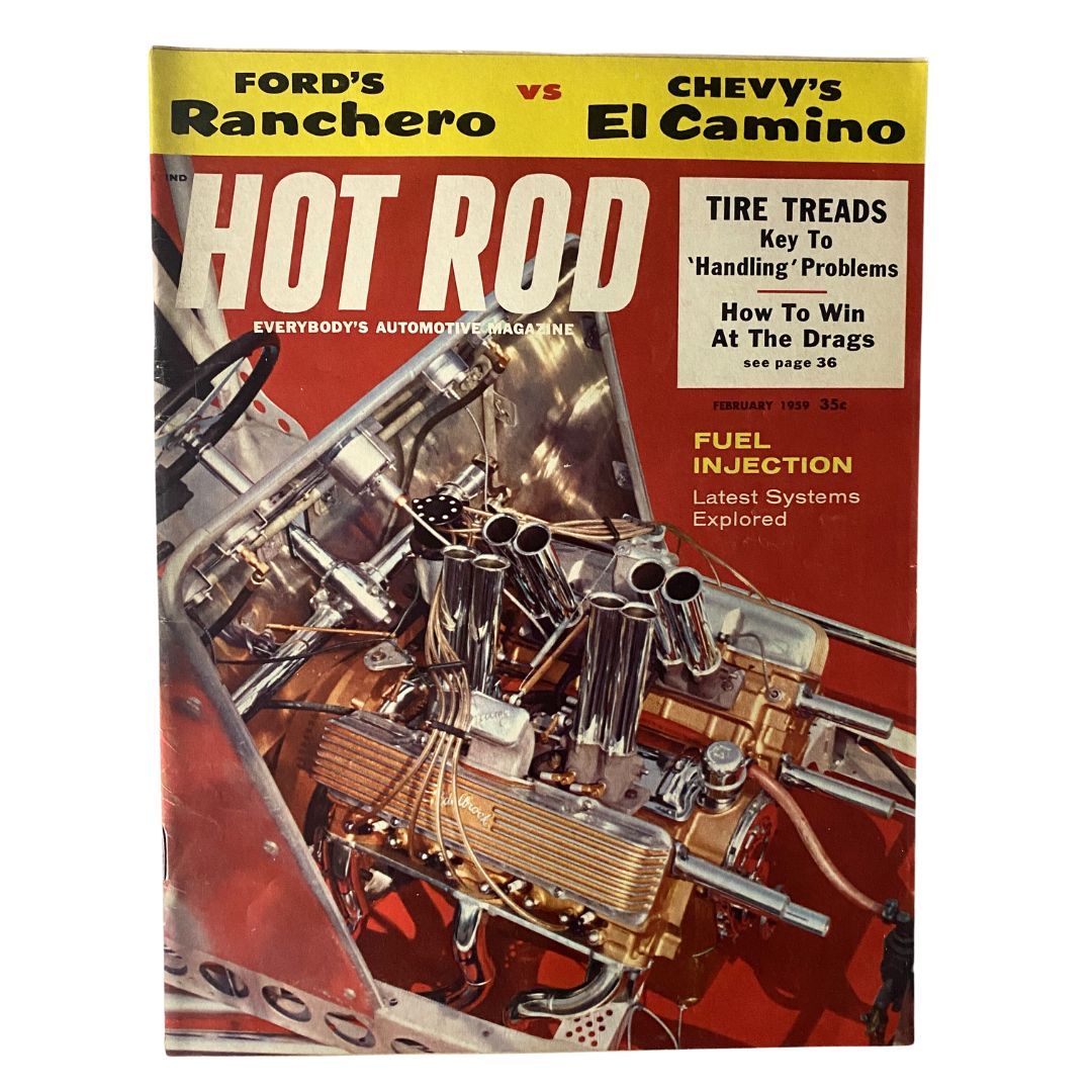 VTG Hot Rod Magazine February 1959 Fuel Injection Systems Explored No Label