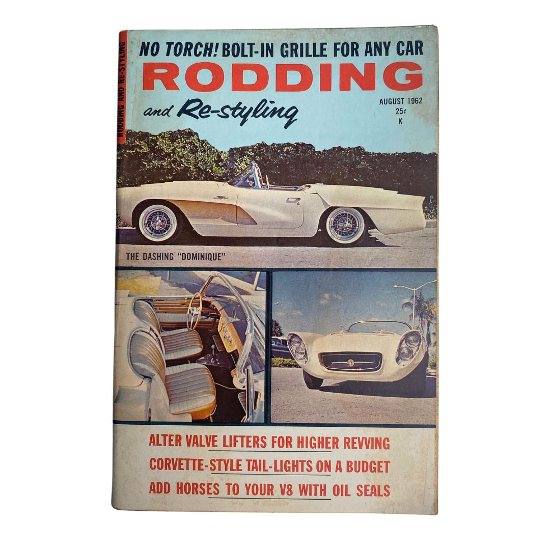 VTG Rodding & Re-Styling Magazine August 1962 The Dashing Dominique No Label