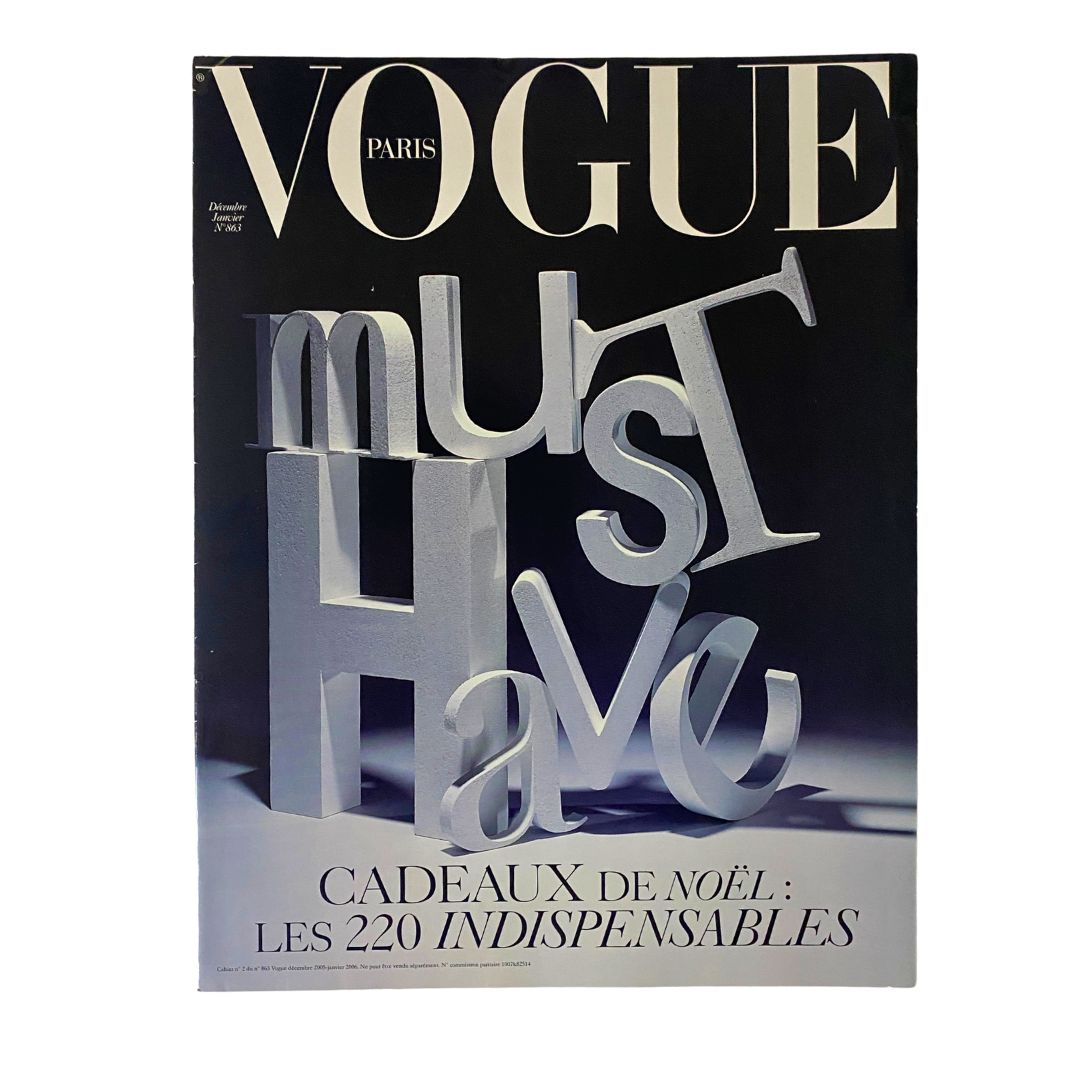 Vogue Paris Supplement December 2005 Special Issue Must Have Gifts No Label VG