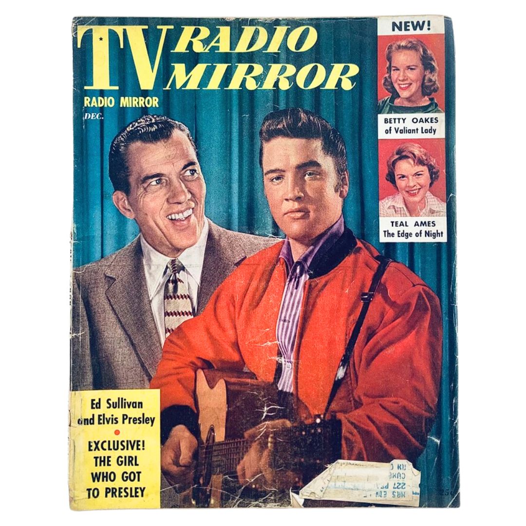 VTG TV Radio Mirror Magazine December 1956 Vol 47 #1 Elvis Presley & Ed Sullivan