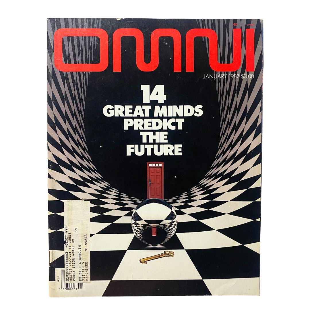 VTG Omni Magazine January 1987 Vol 9 No. 4 14 Great Minds Predict The Future