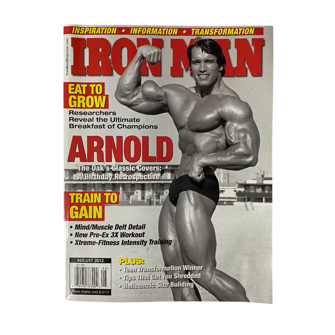 Iron Man Magazine August 2012 Arnold Schwarzenegger Cover No Label VG