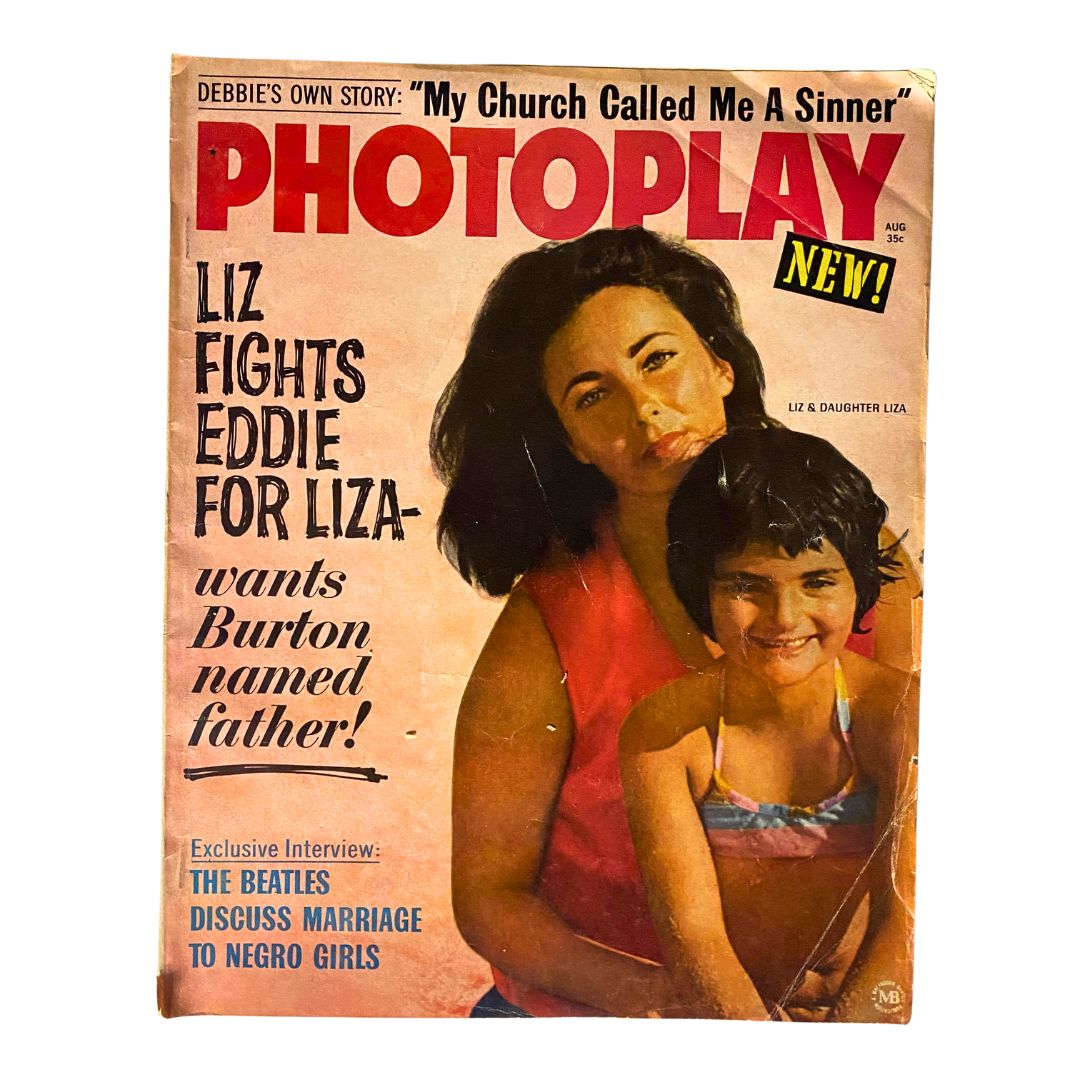 VTG Photoplay Magazine August 1964 Liz Taylor & Daughter Liza No Label