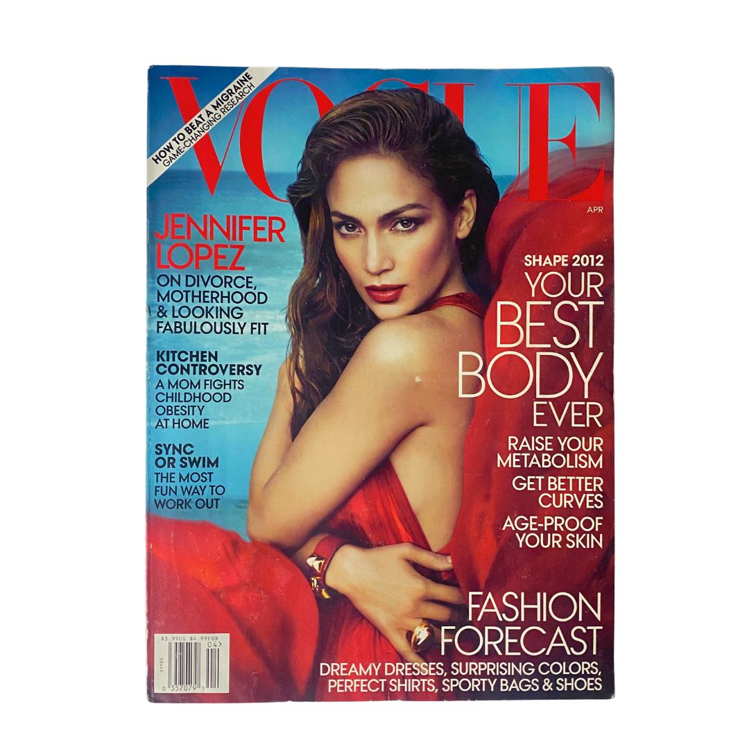 Vogue Magazine April 2012 Jennifer Lopez Cover No Label