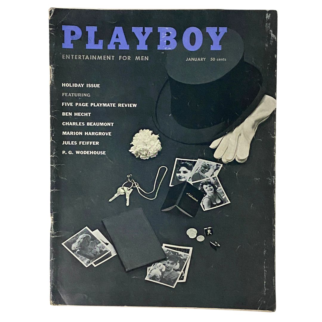 VTG Playboy Magazine January 1959 Playmate Virginia Gordon w Centerfold No Label