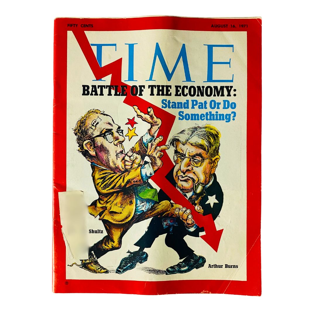 VTG Time Magazine August 16 1971 George Shultz and Arthur Burns