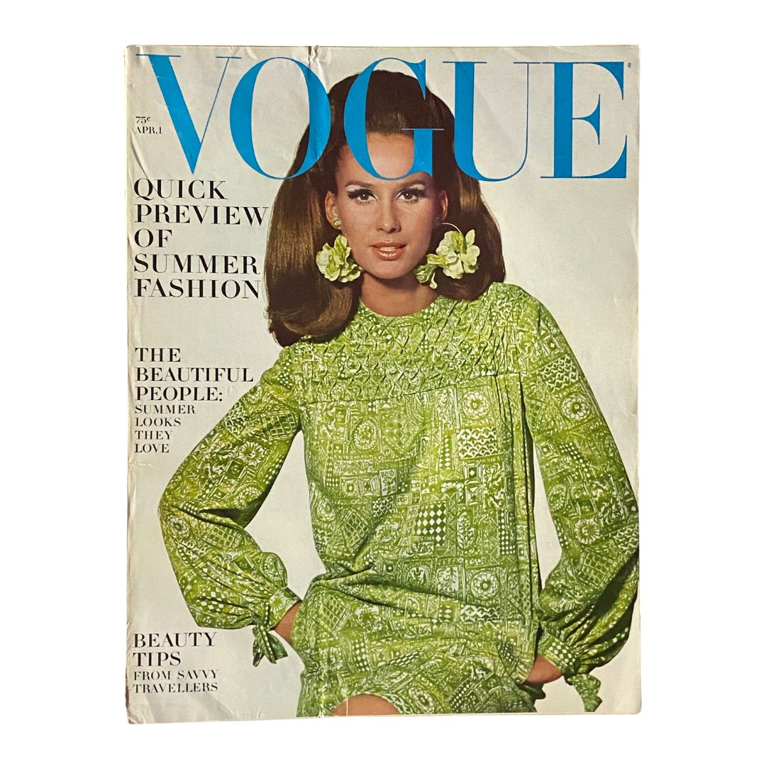 VTG Vogue Magazine April 1 1966 Brigitte Bauer by Irving Penn No Label