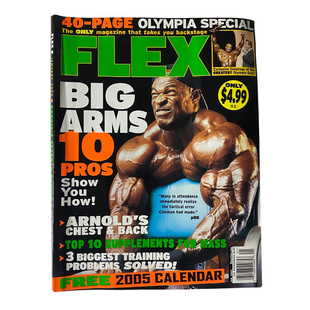 Flex Magazine January 2005 Ronnie Coleman w Poster Calendar No Label