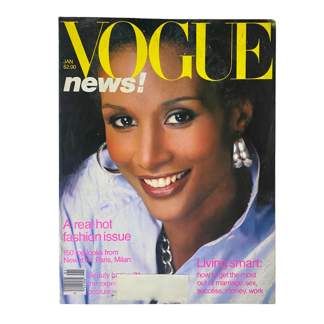 VTG Vogue Magazine January 1981 Beverly Johnson by Richard Avedon