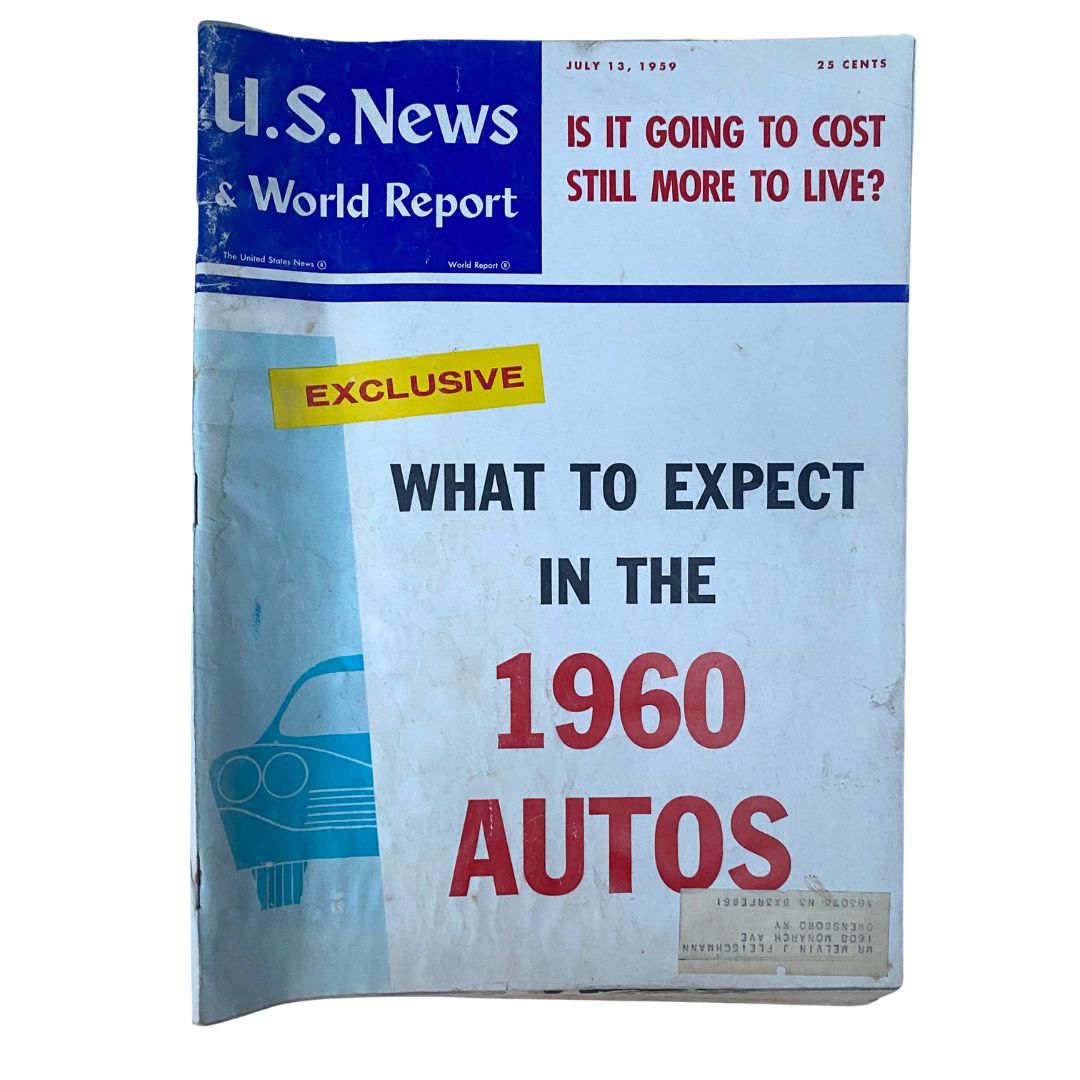 US News & World Report Magazine July 13 1959 What To Expect In The 1960 Autos