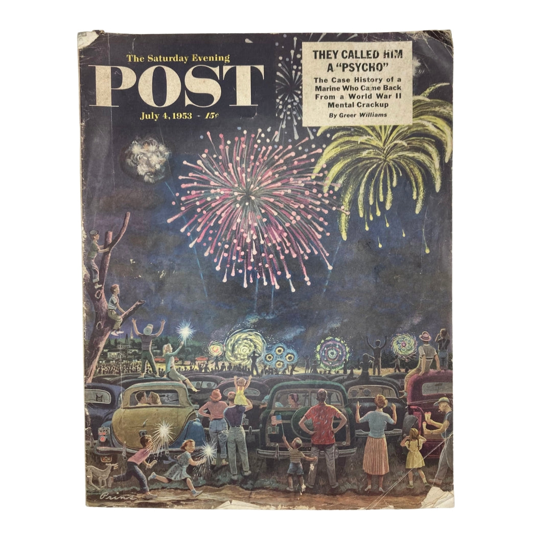 Saturday Evening Post Magazine July 4 1953 4th of July GD Interior No Label