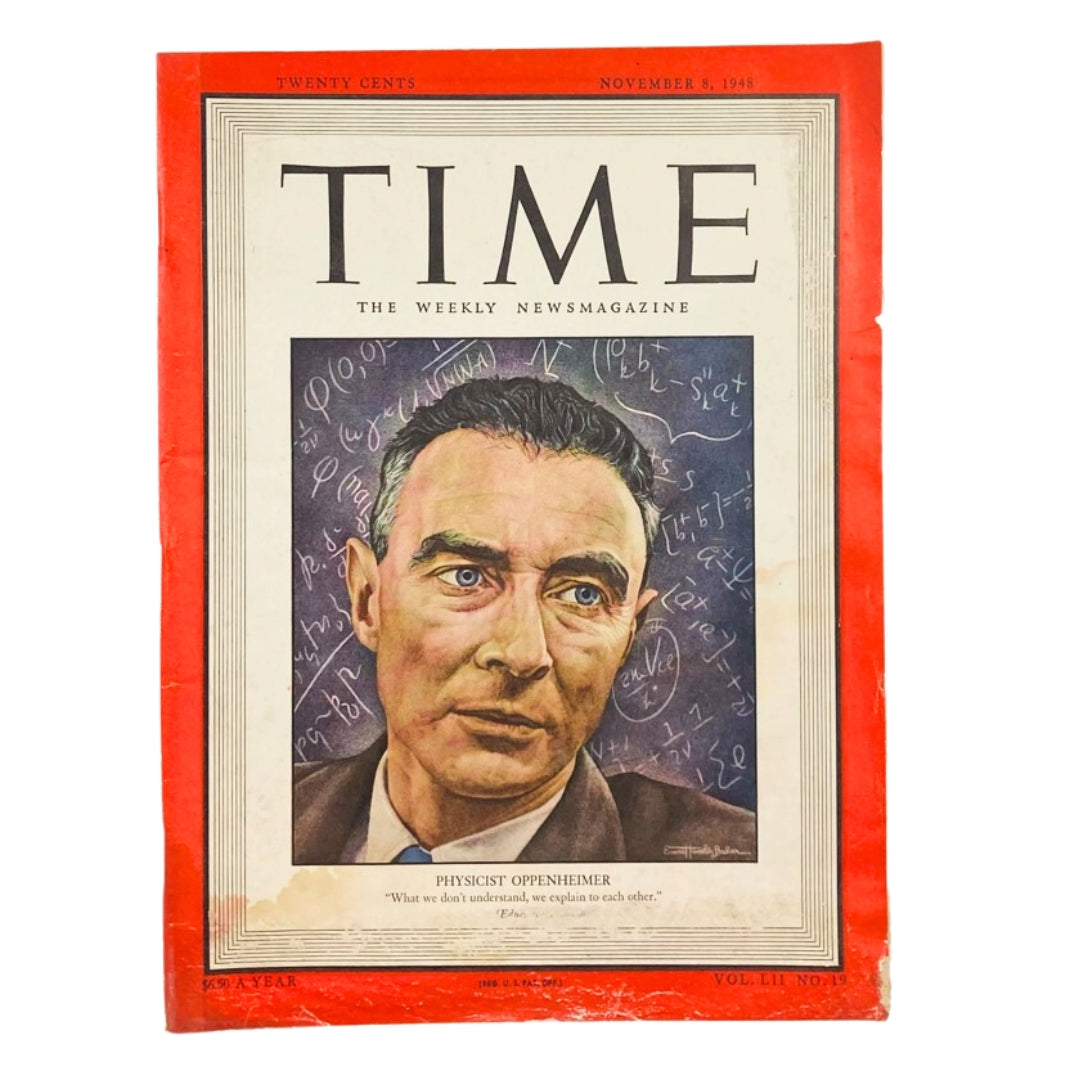 VTG Time Magazine November 8 1948 Vol 52 No. 19 Physicist Robert Oppenheimer