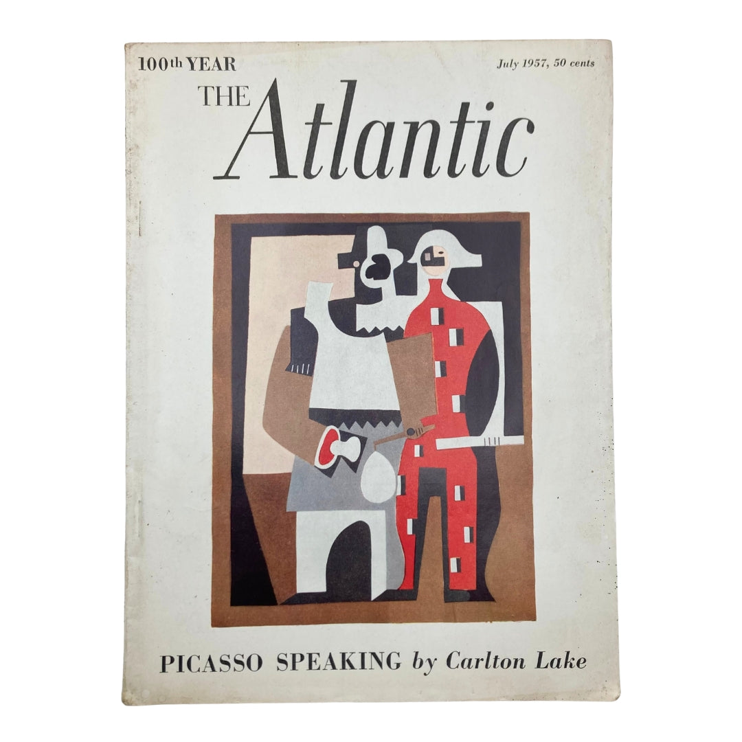 VTG The Atlantic Magazine July 1957 Pablo Picasso Speaking No Label