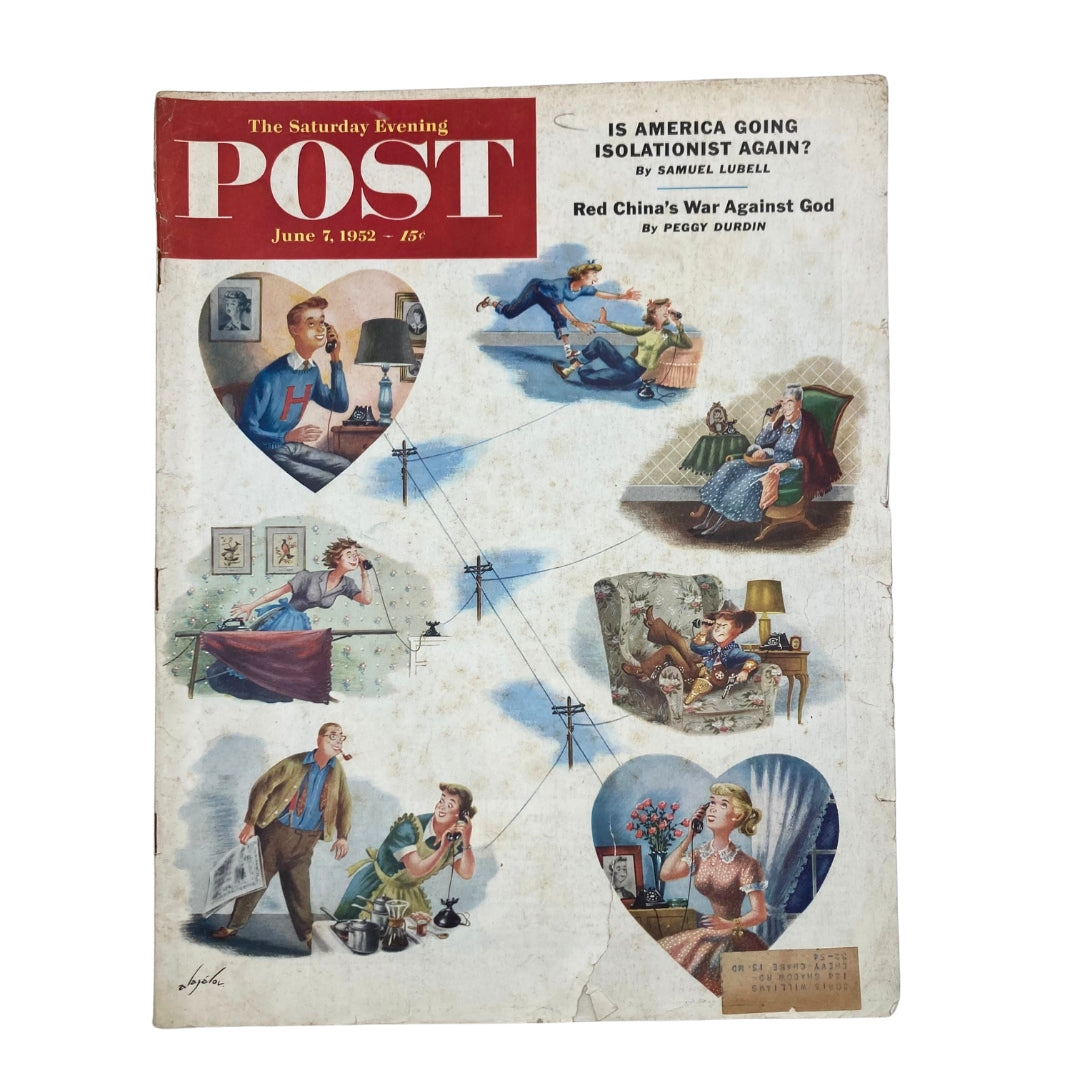 Saturday Evening Post Magazine June 7 1952 Constantin Alajalov GD Interior