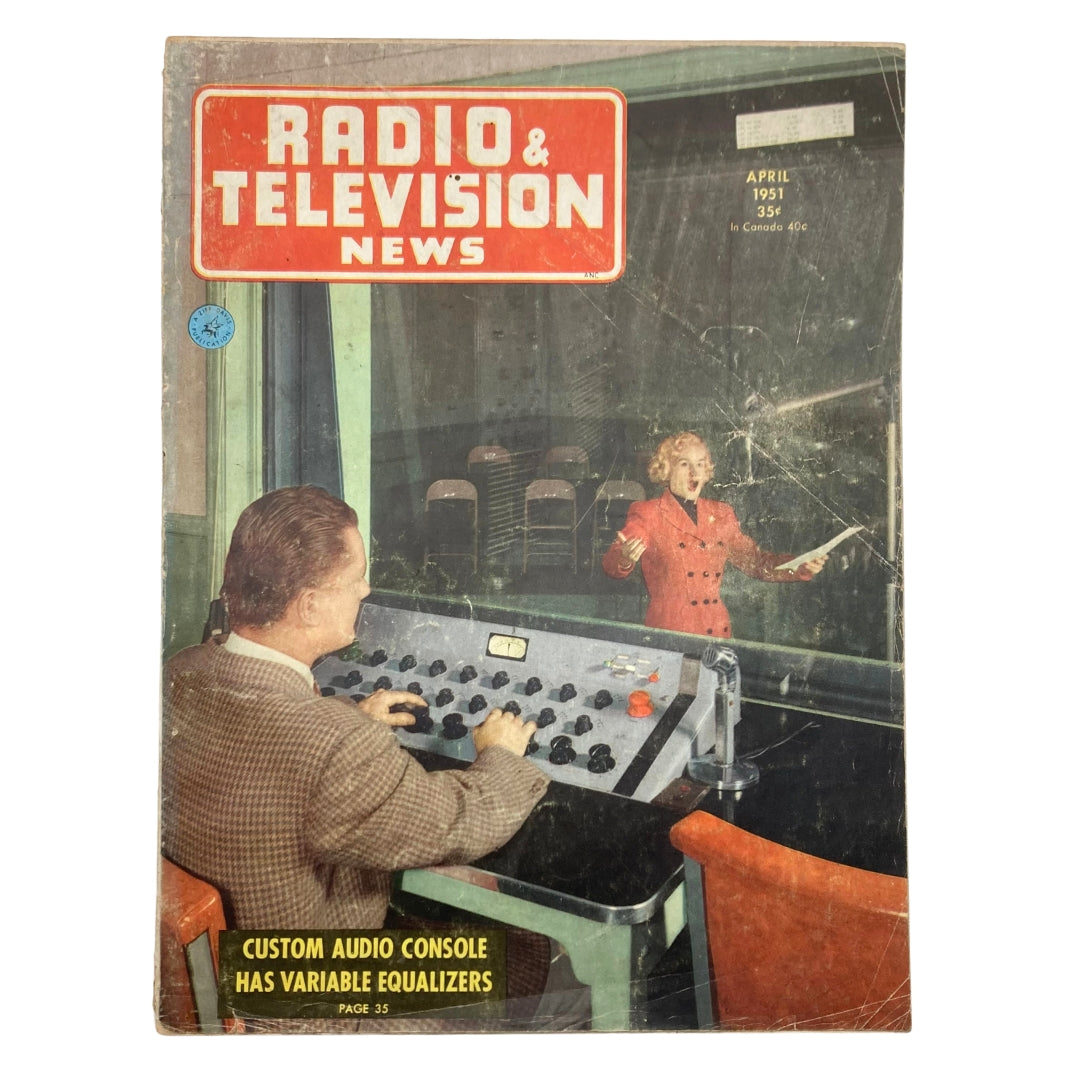 VTG Radio & Television News Magazine April 1951 Custom Audio Console No Label