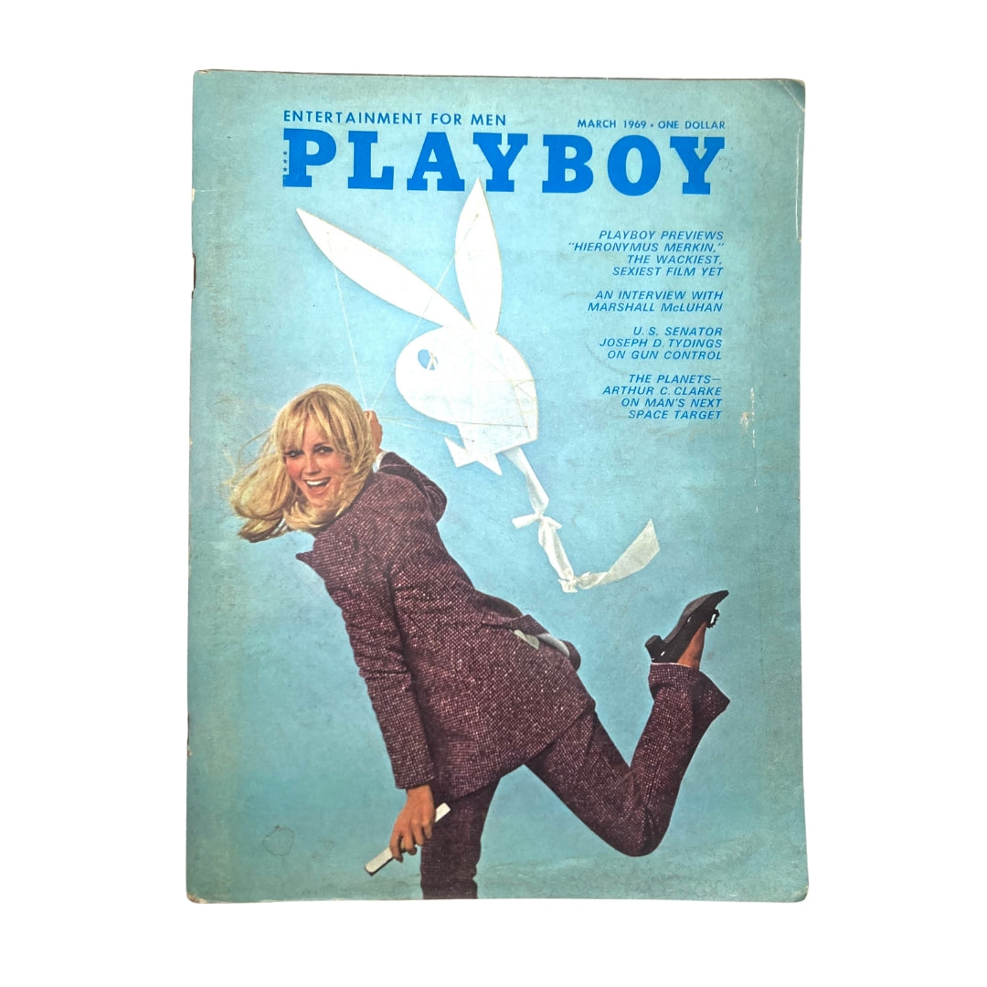 VTG Playboy Magazine March 1969 Kathy MacDonald w Centerfold No Label