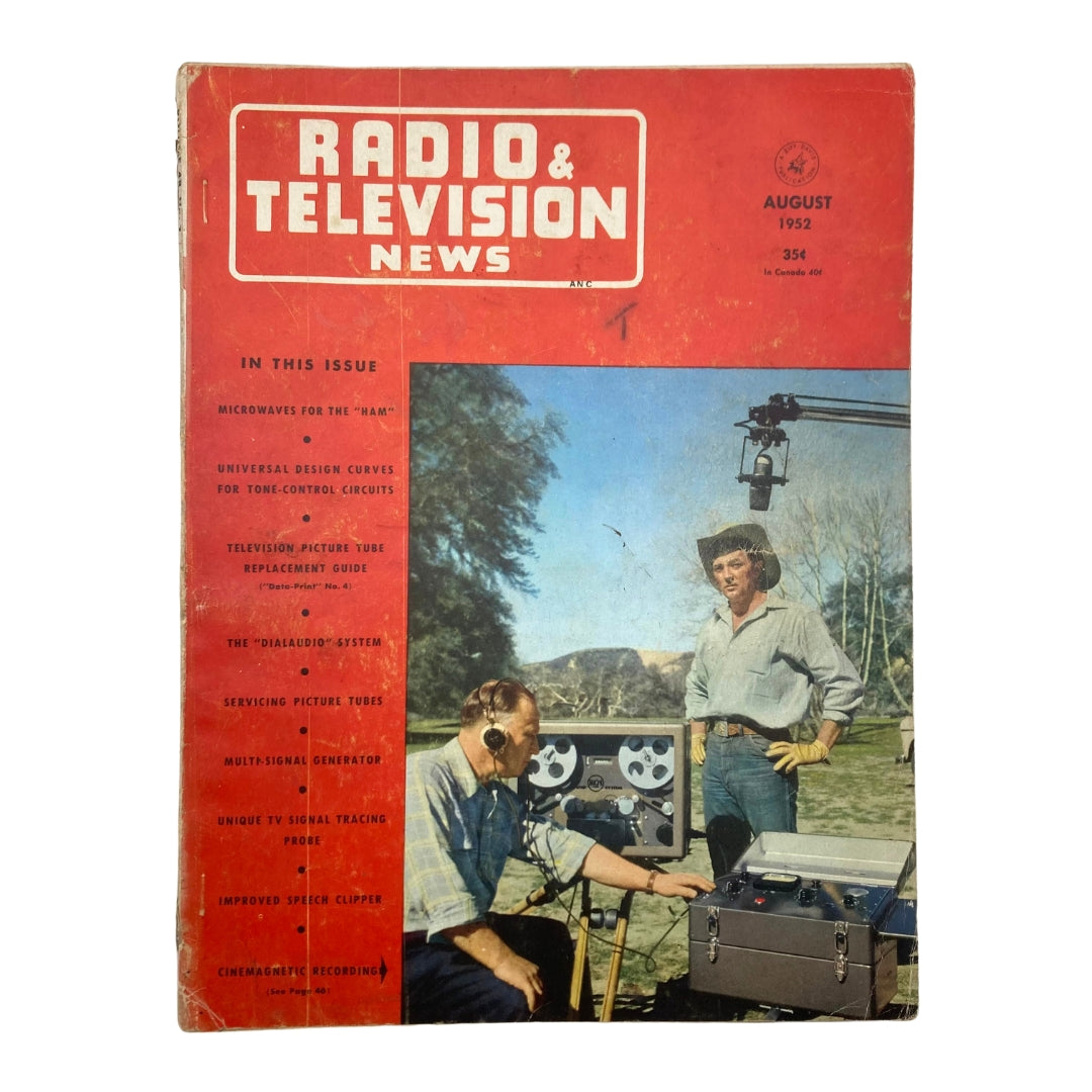 VTG Radio & Television News Magazine August 1952 Microwaves for the Ham No Label