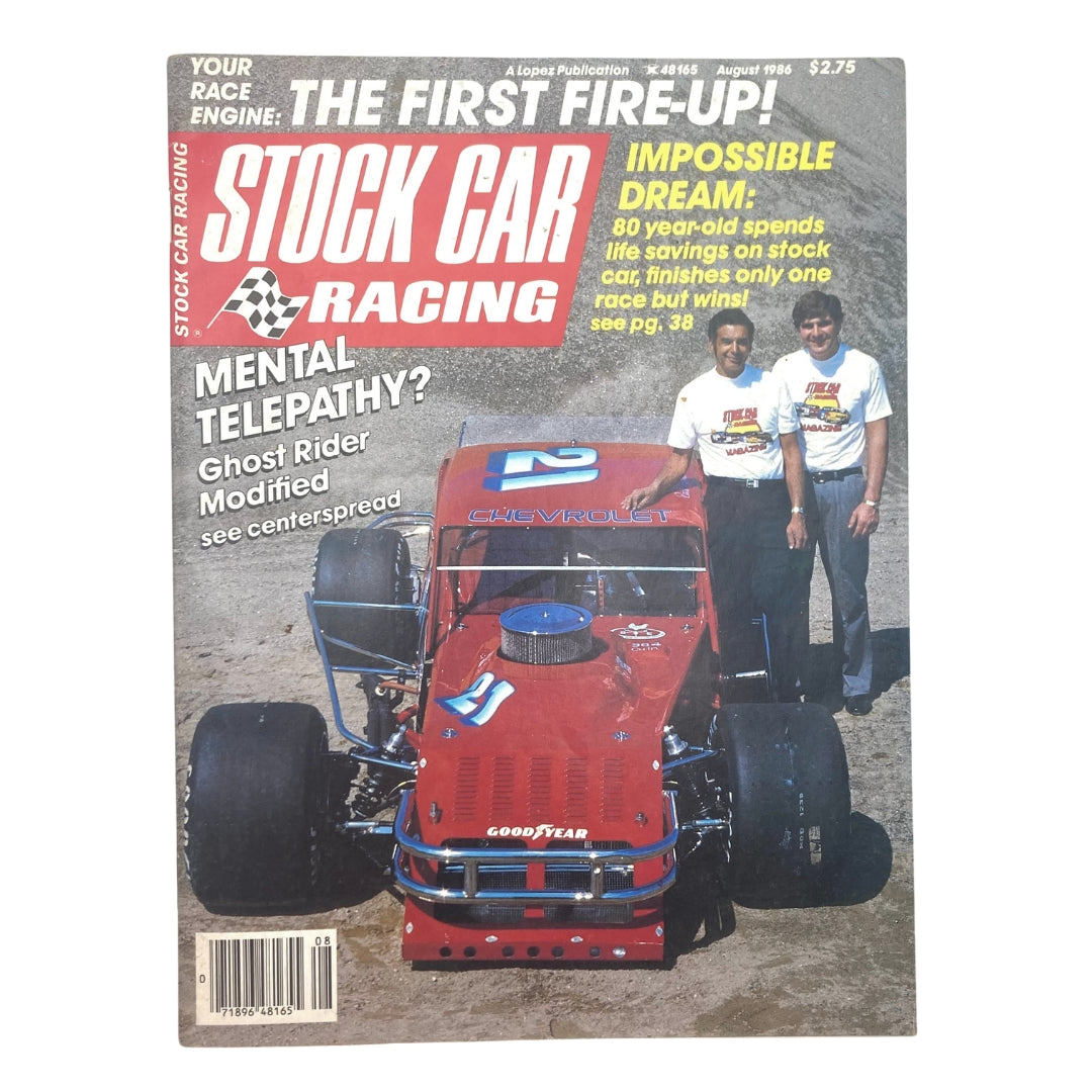 VTG Stock Car Racing Magazine August 1986 Art Barry and John Lombardi No Label