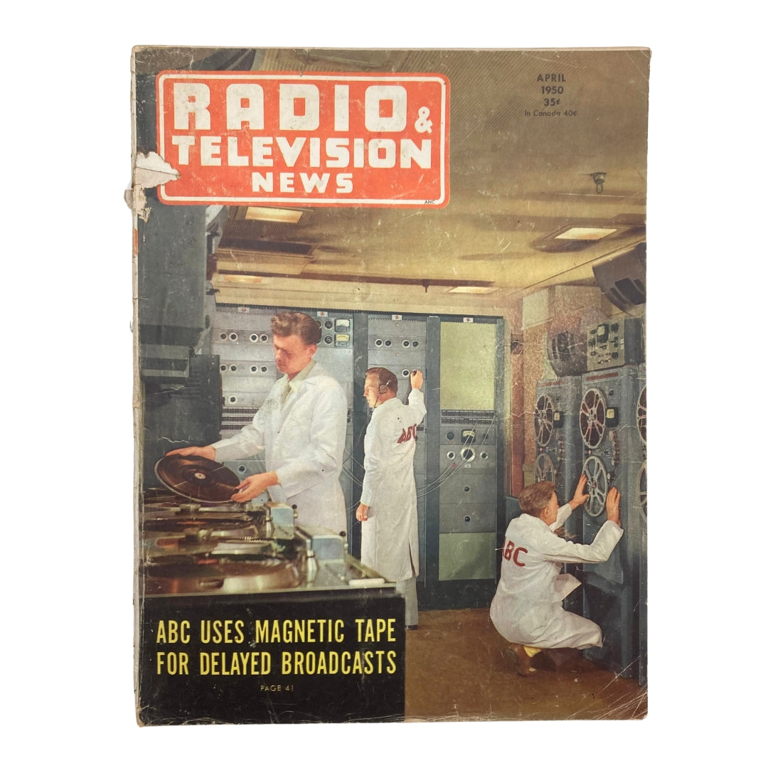 VTG Radio & Television News Magazine April 1950 ABC Uses Magnetic Tape No Label