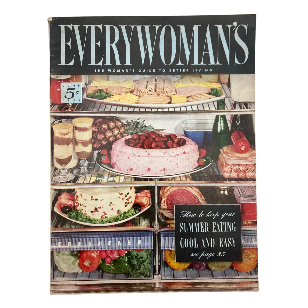 VTG Everywoman's Magazine June 1953 Summer Eating Cool and Easy No Label