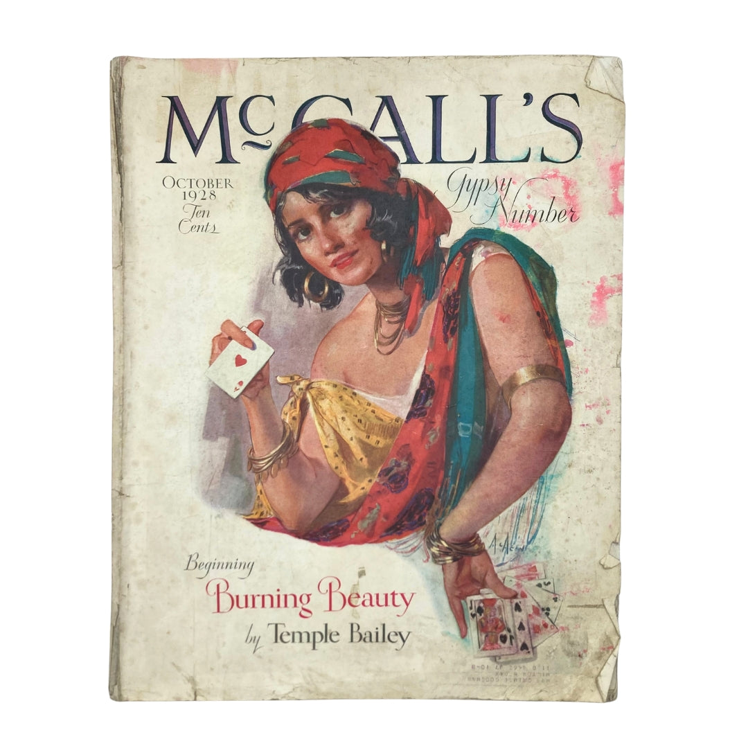 VTG McCall's Magazine October 1928 Burning Beauty by Temple Bailey Gypsy Number