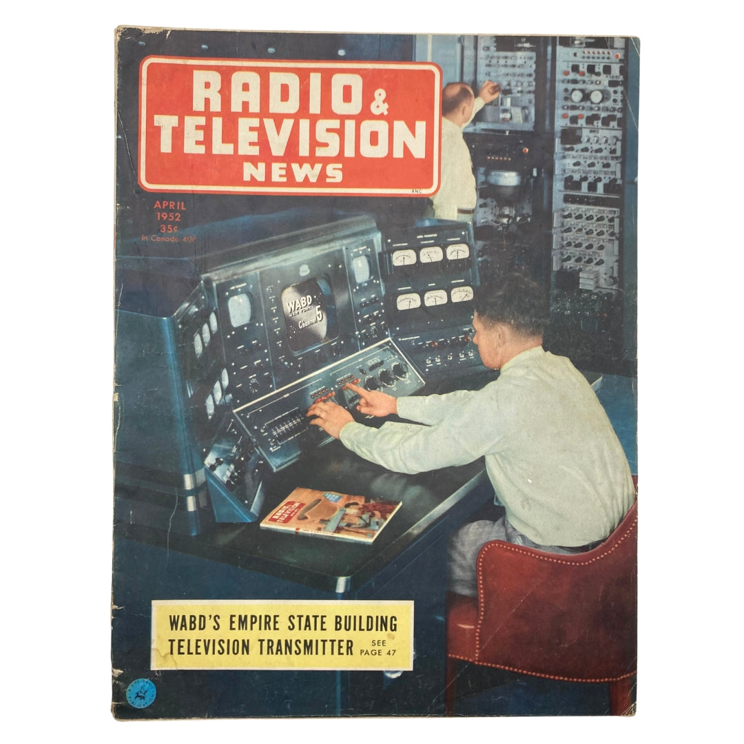 VTG Radio & Television News Magazine April 1952 Television Transmitter No Label