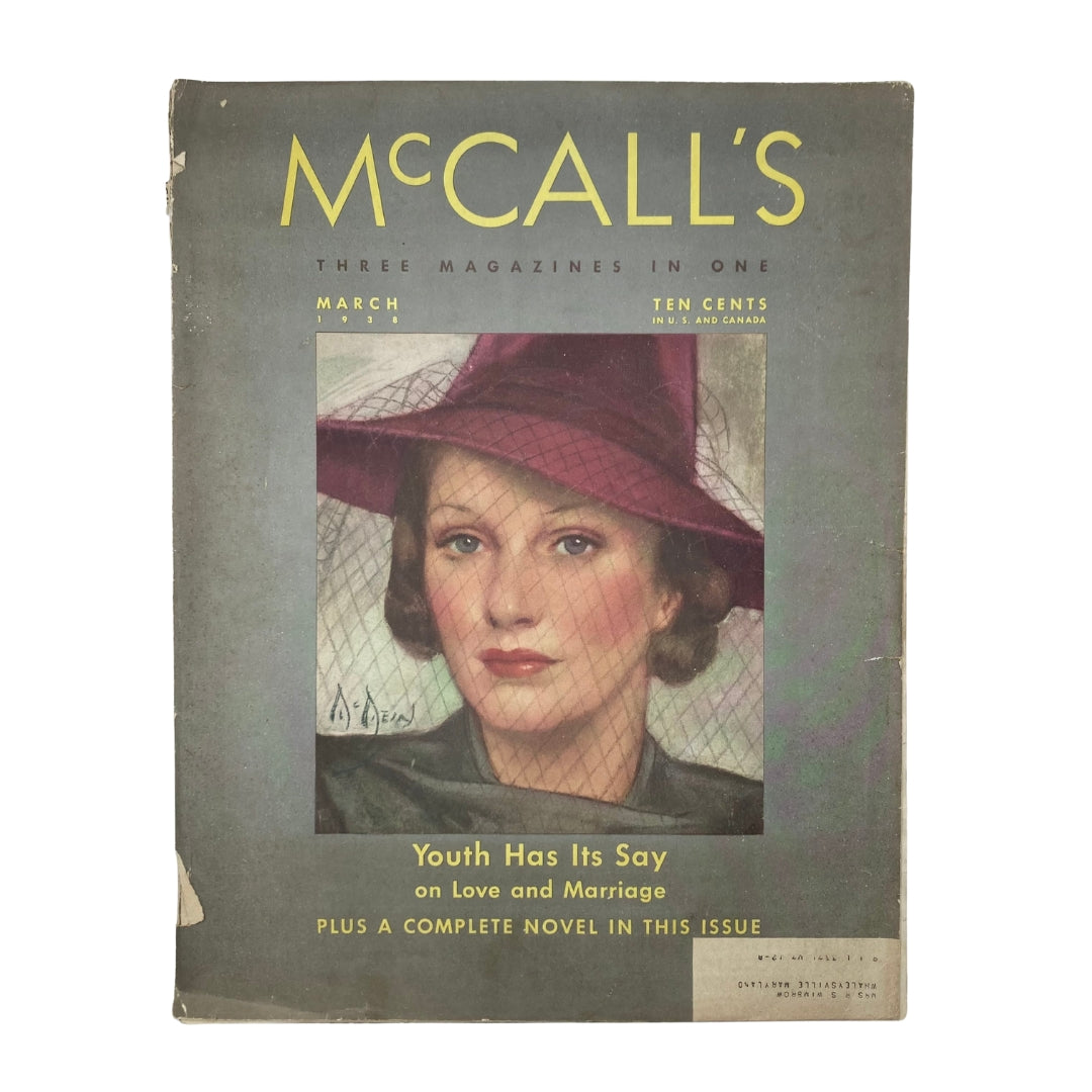 VTG McCall's Magazine March 1938 Youth Has Its Say on Love and Marriage