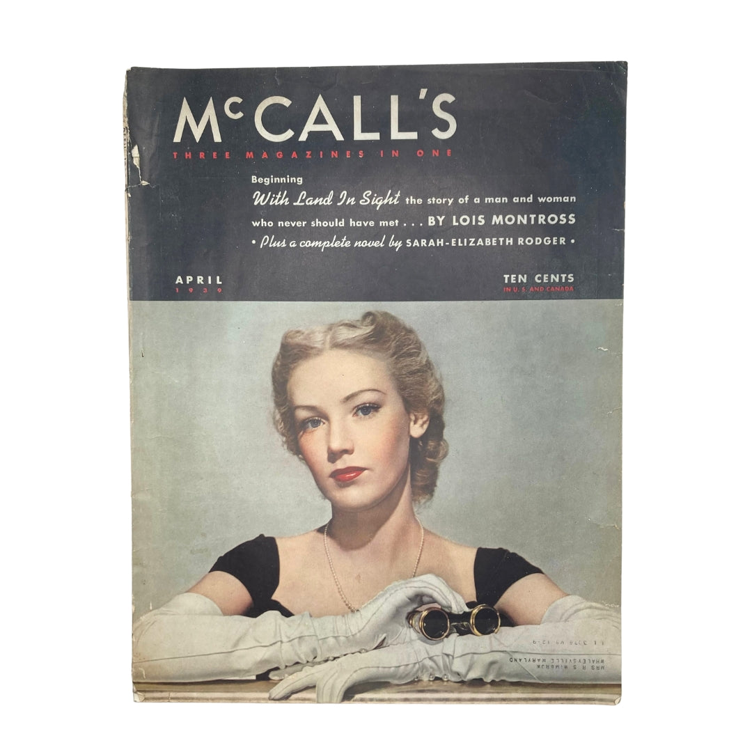 VTG McCall's Magazine April 1939 With Land In Sight The Story of a Man and Woman