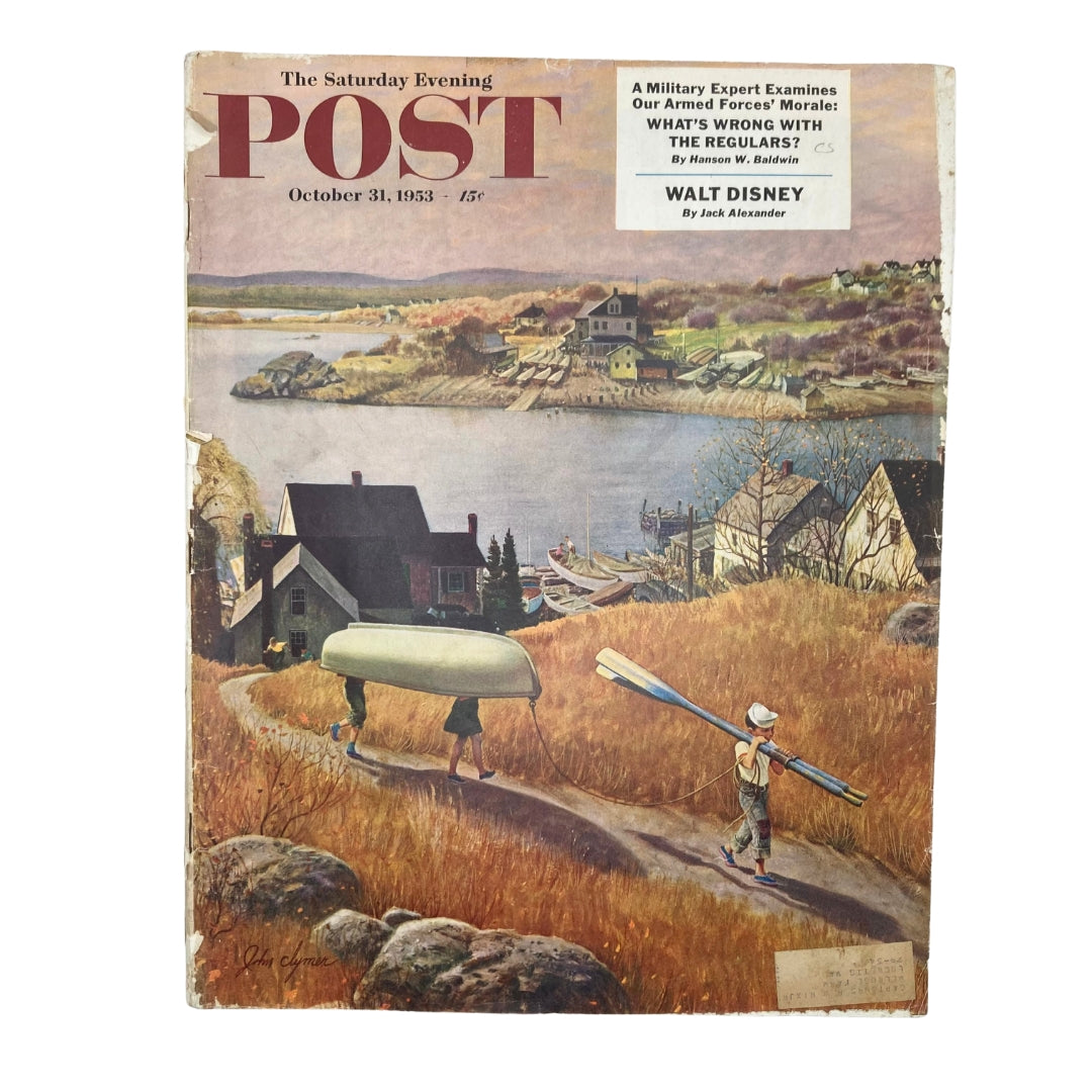 Saturday Evening Post Magazine October 31 1953 Turquoise Waters John Clymer