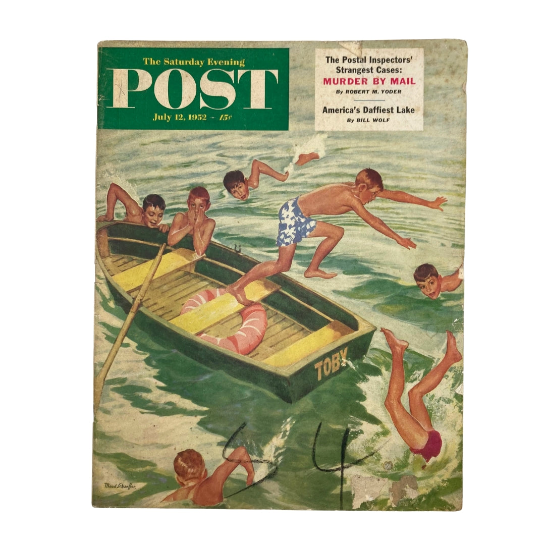 Saturday Evening Post Magazine July 12 1952 Bill Waterwings - Mead Schaeffer