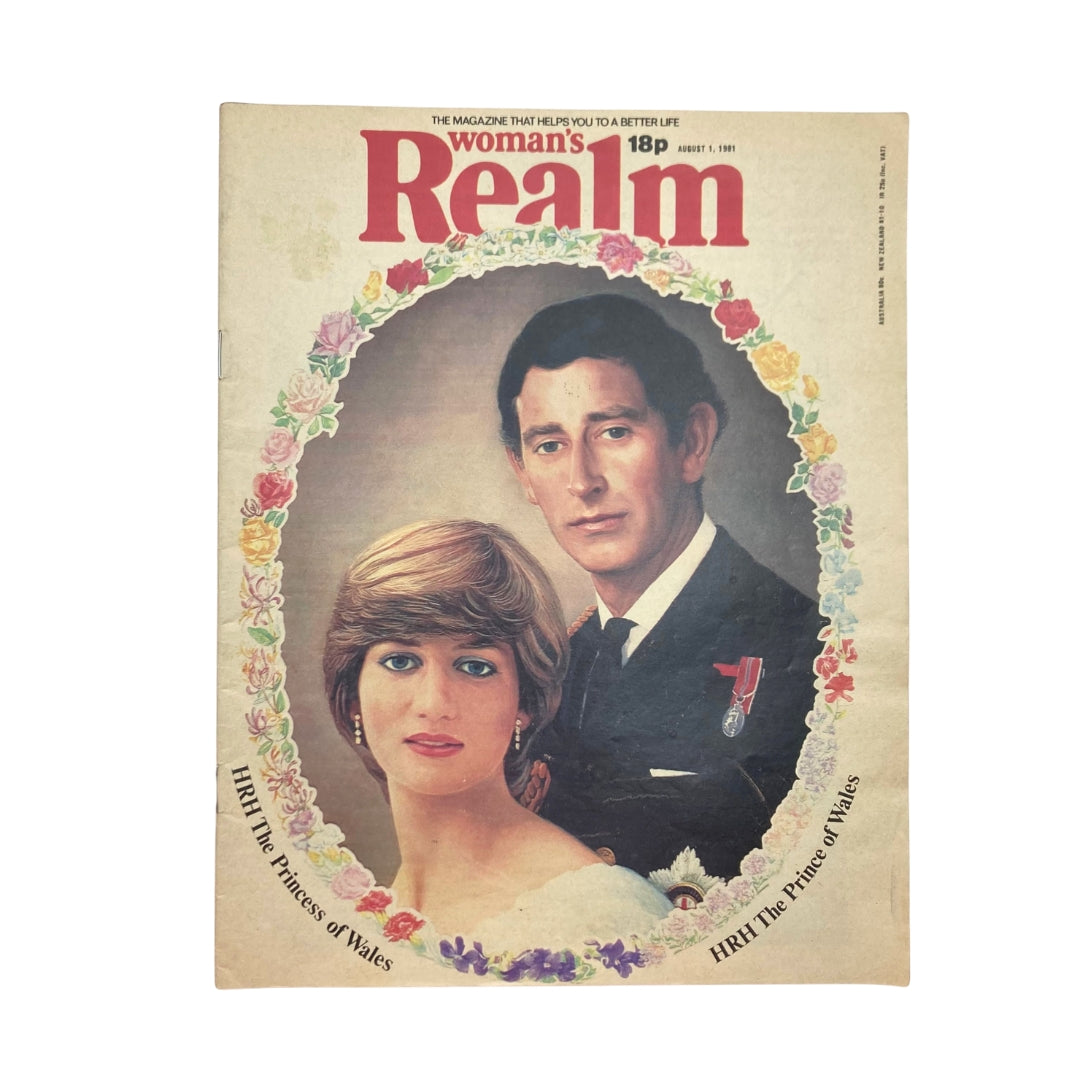 Woman's Realm Magazine August 1 1981 Princess Diana & Prince Charles No Label