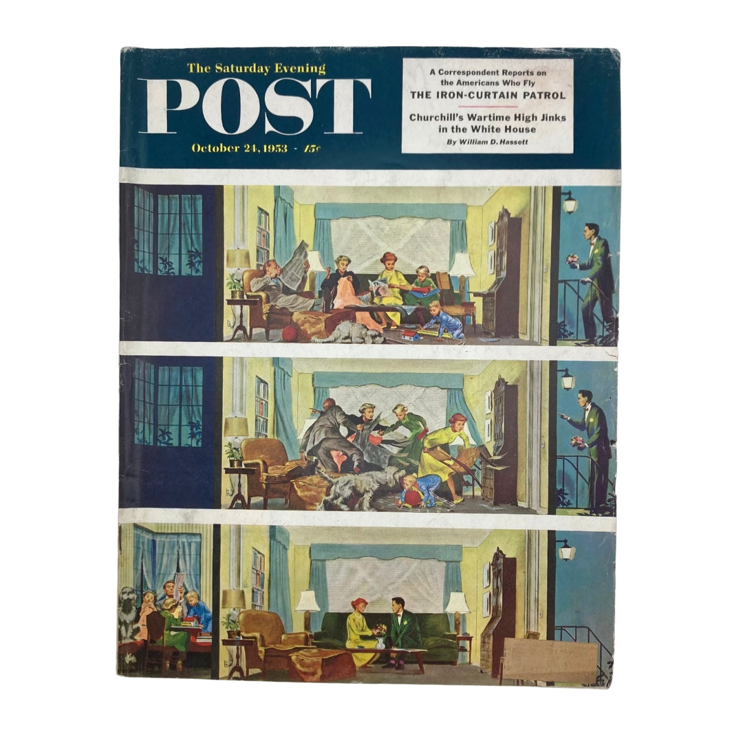 Saturday Evening Post Magazine October 21 1953 The Living Room - Thornton Utz