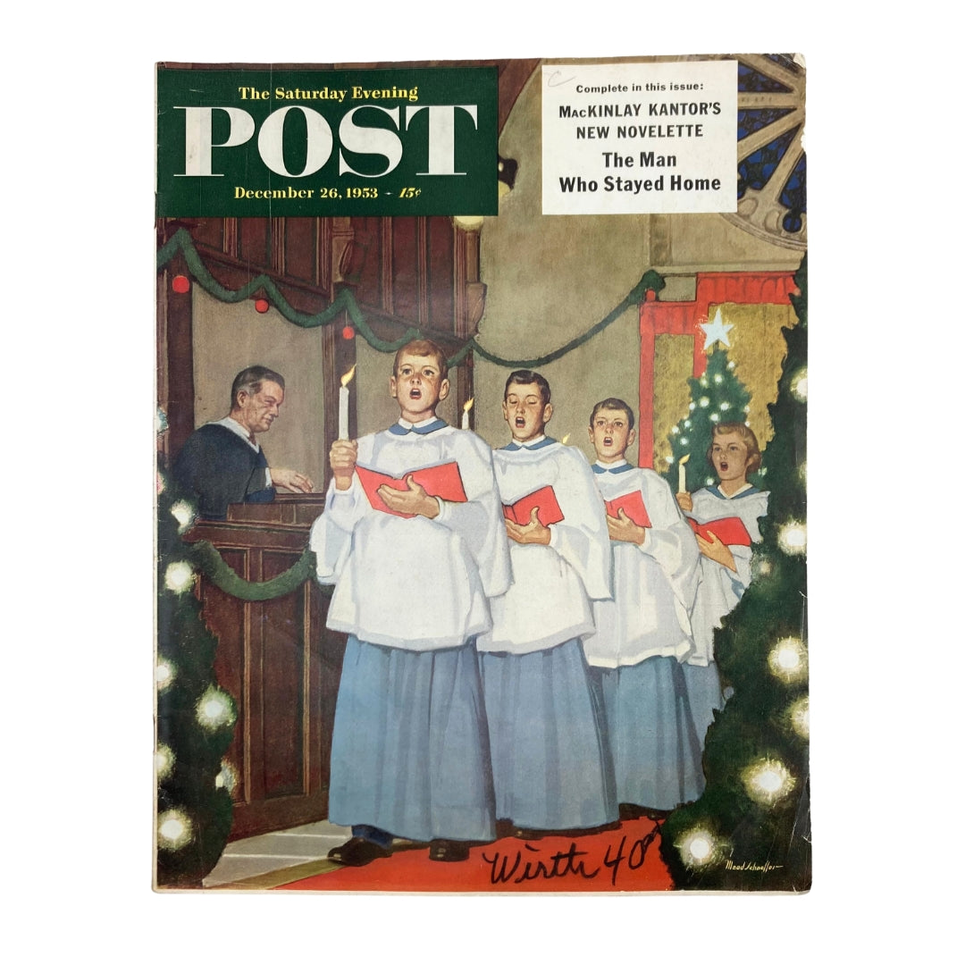 Saturday Evening Post Magazine December 28 1953 Silent Night Schaeffer No Label