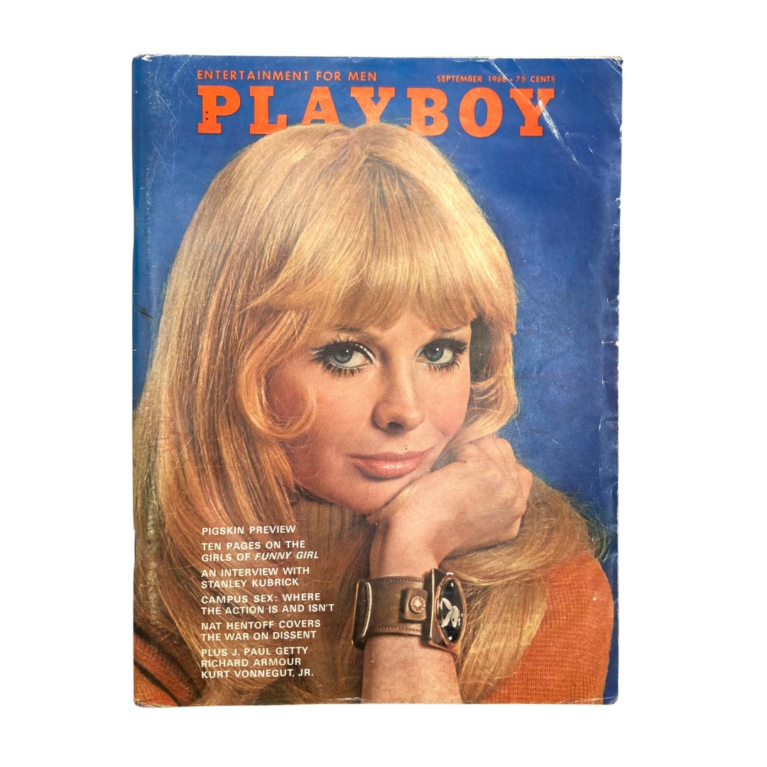 VTG Playboy Magazine September 1968 Dru Hart w Centerfold No Label