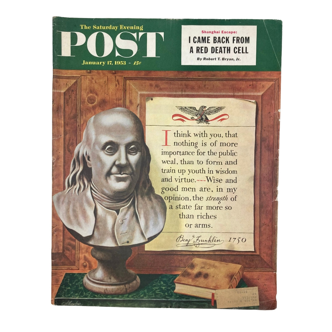 Saturday Evening Post Magazine January 17 1953 Benjamin Franklin 1750