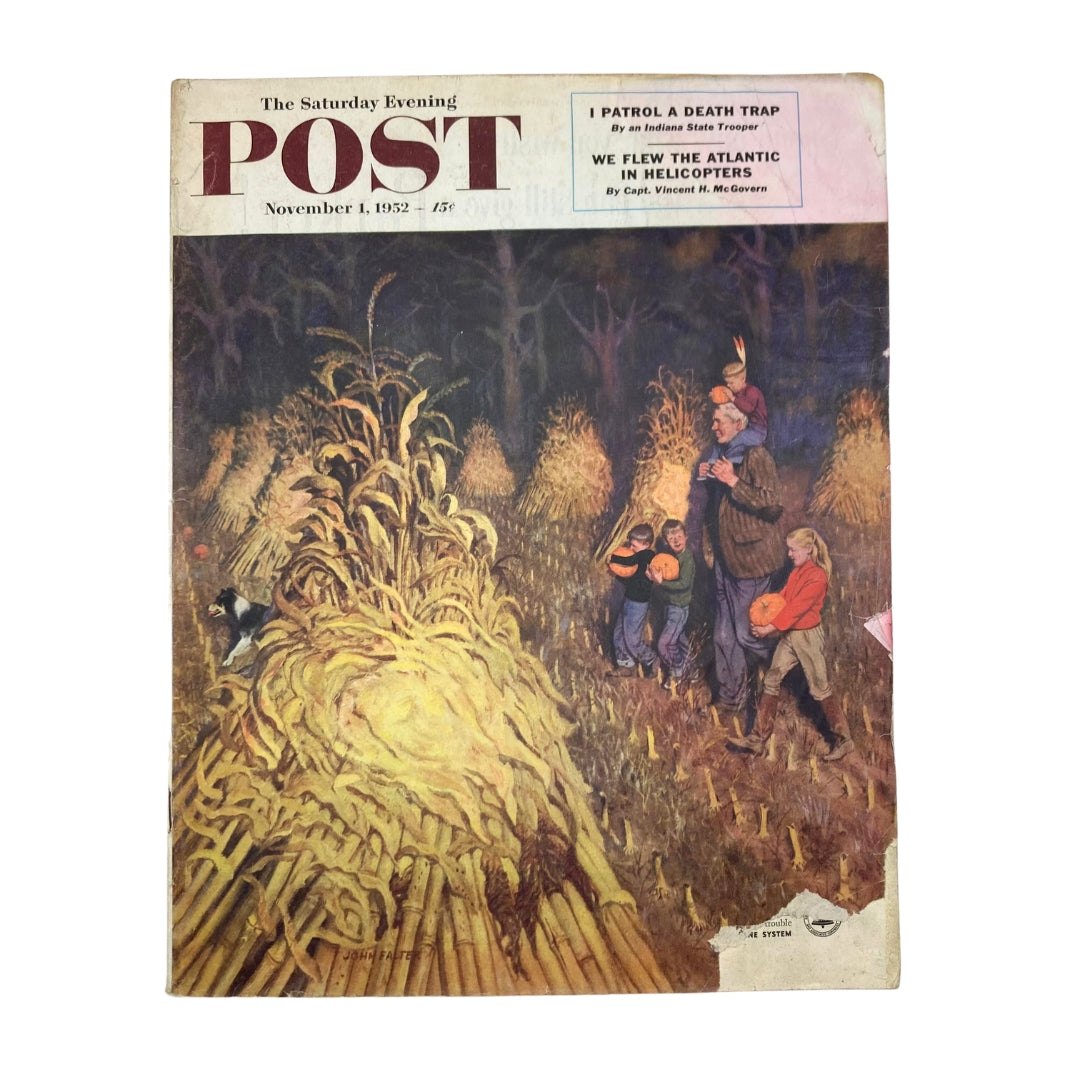 Saturday Evening Post Magazine November 1 1952 Jack-o-Lantern - John Falter