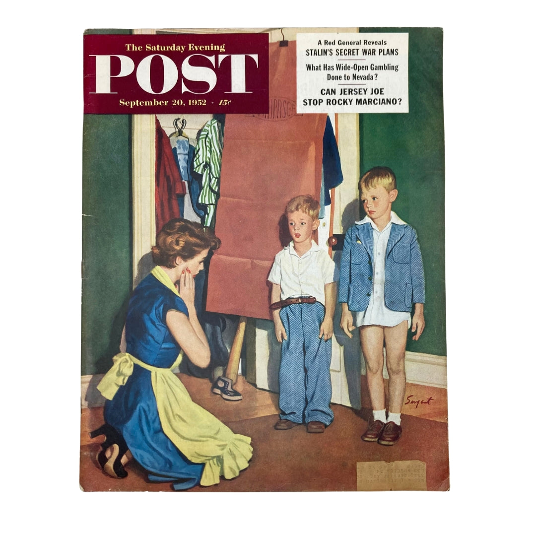 Saturday Evening Post Magazine September 20 1952 Homemaker - Dick Sargent