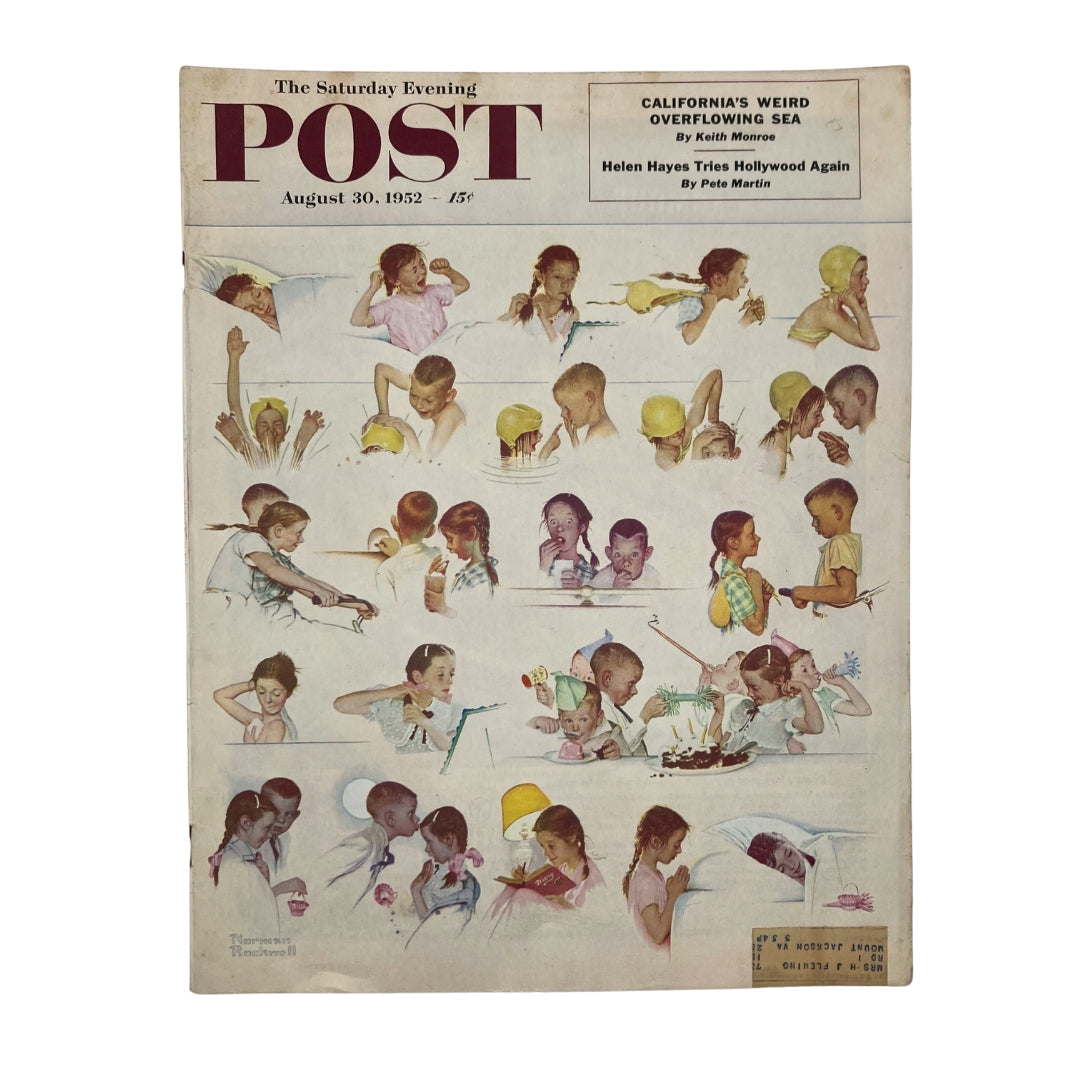 RES* Saturday Evening Post Magazine August 30 1952 Youthful Mary Norman Rockwell