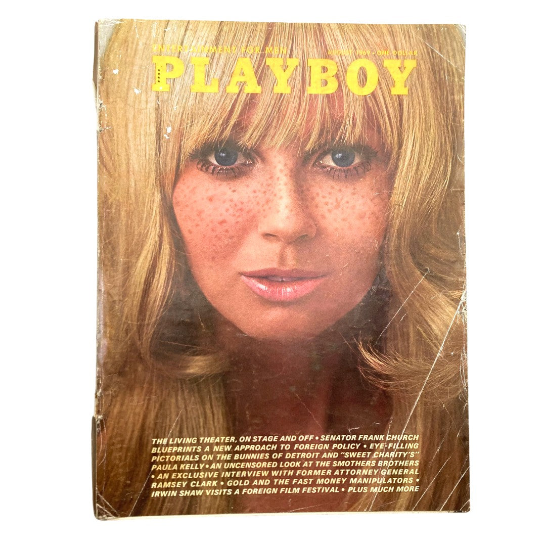 VTG Playboy Magazine August 1969 Playmate Debbie Hooper w Centerfold No Label