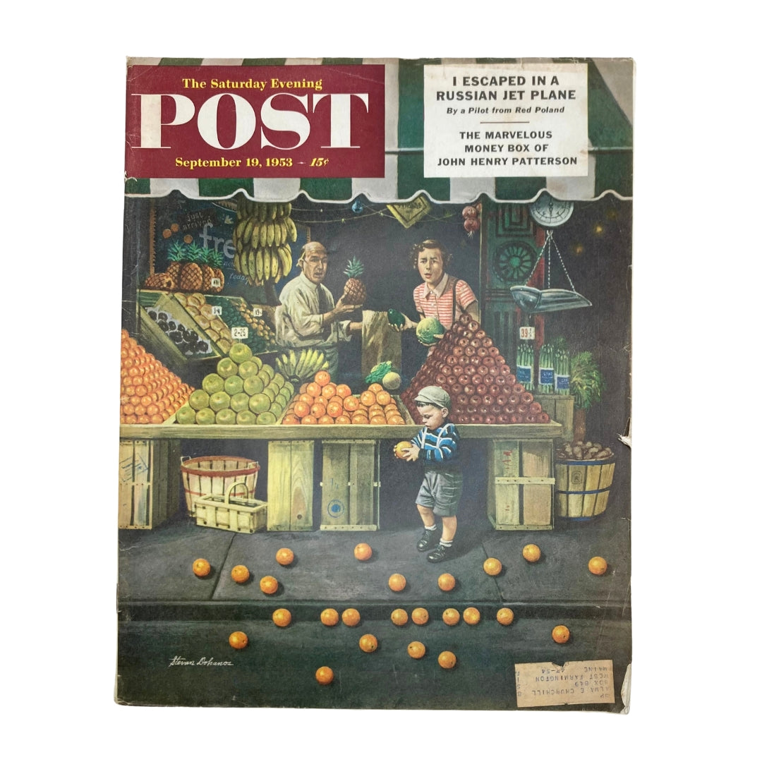 Saturday Evening Post Magazine September 19 1953 Rolling Oranges - Dohanos