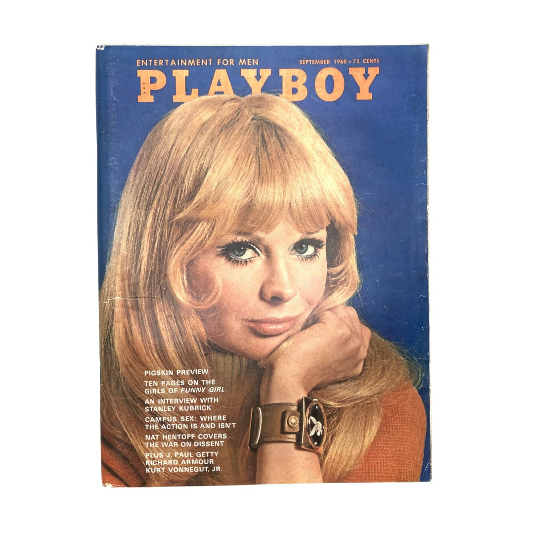 VTG Playboy Magazine September 1968 Playmate Dru Hart w Centerfold No Label