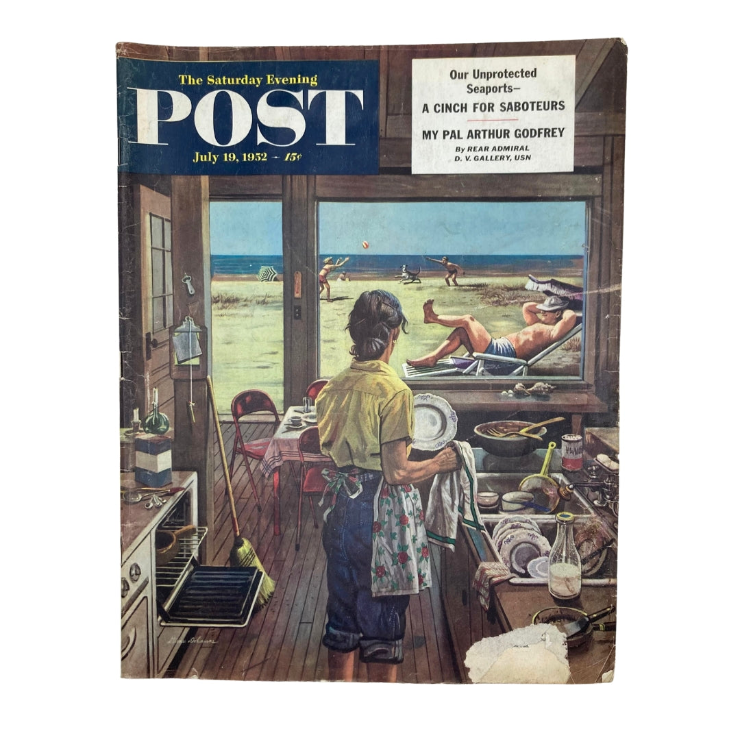 Saturday Evening Post Magazine July 19 1952 Vacation Stevan Dohanos GD Interior