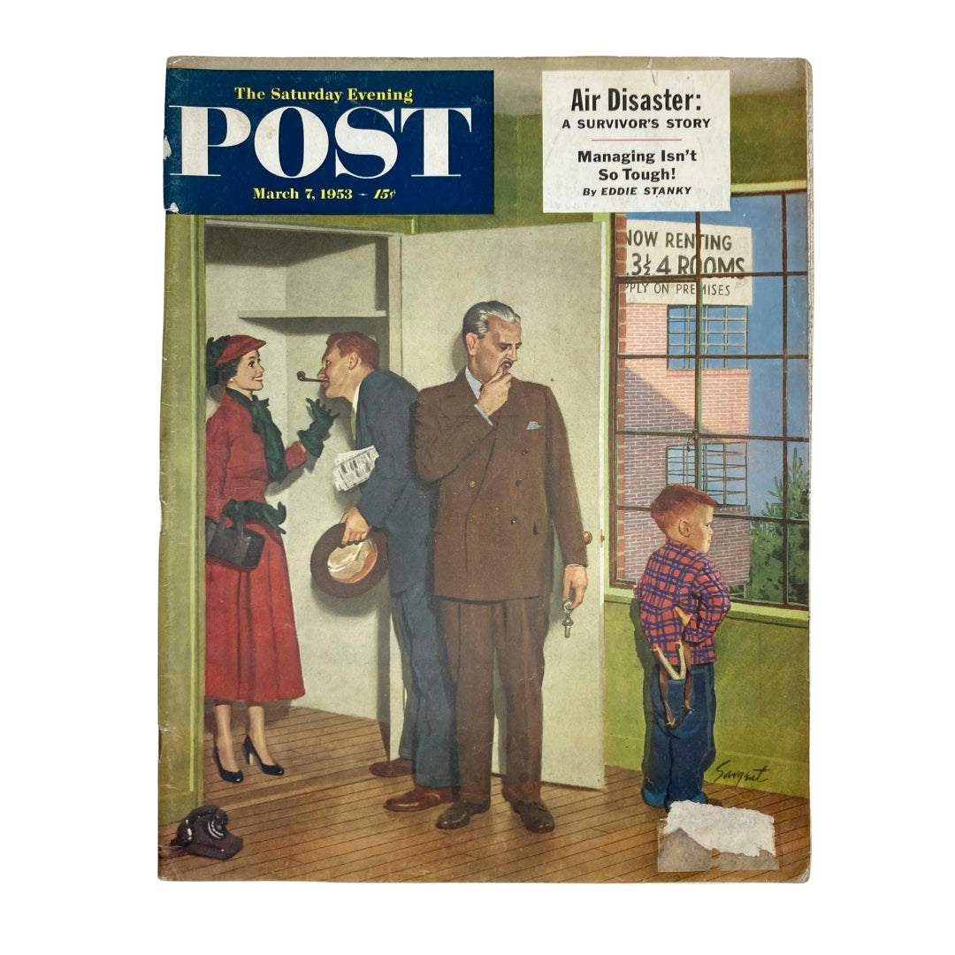 Saturday Evening Post Magazine March 7 1953 Renting Chap - Dick Sargent