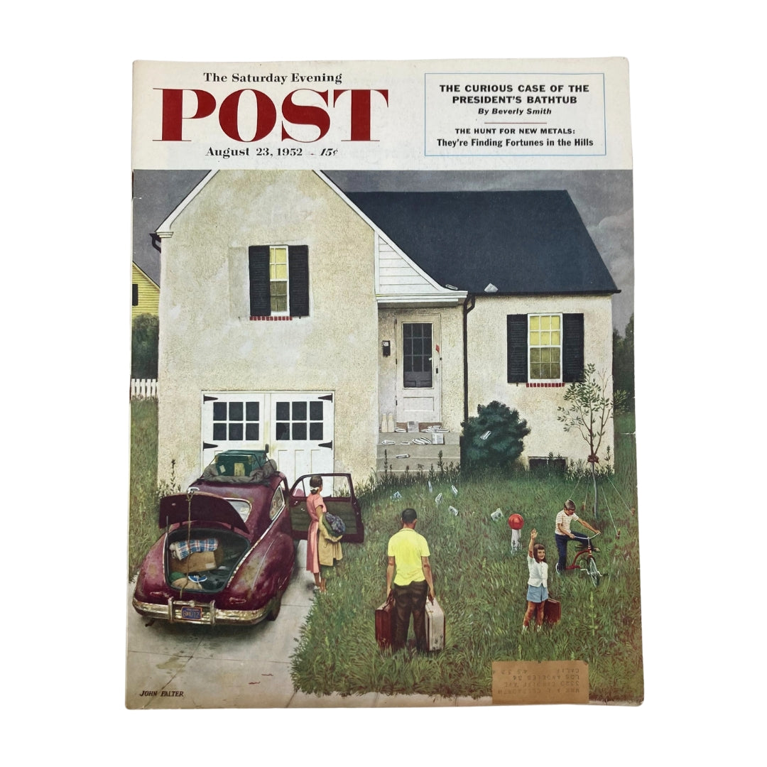 Saturday Evening Post Magazine August 23 1952 Papa's Key Ring - John Falter