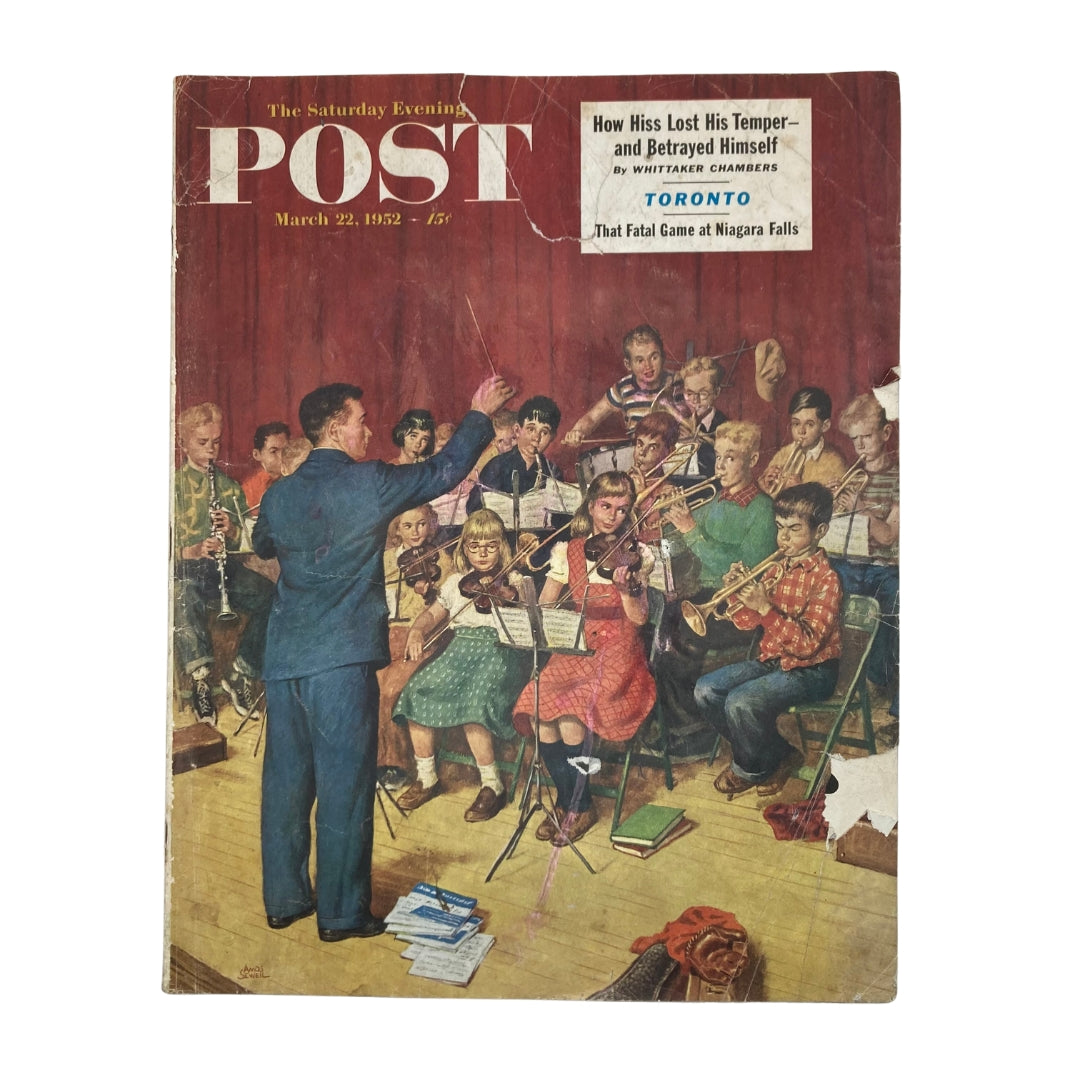 Saturday Evening Post Magazine March 22 1952 School Theatre GD Interior No Label